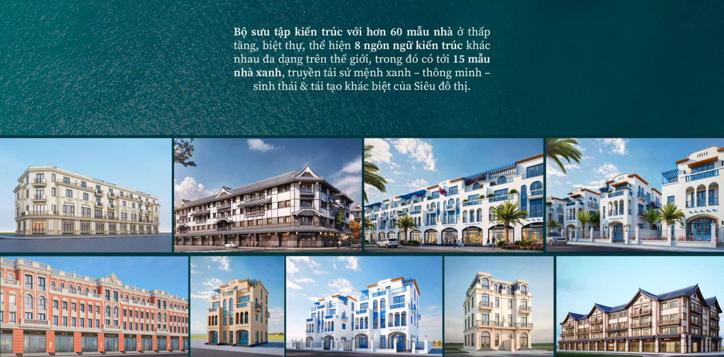 Hình ảnh các nhà mẫu thấp tầng Vinhomes Green Paradise