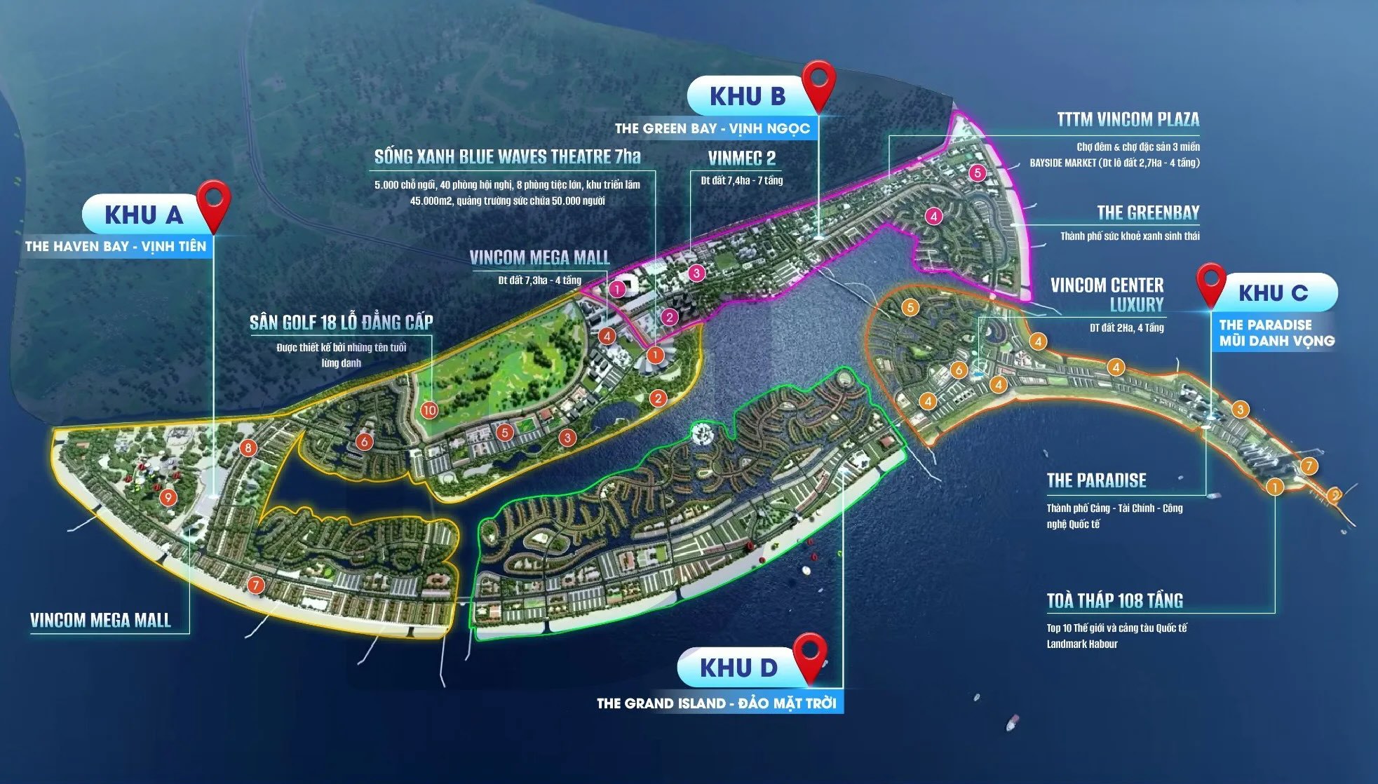 Vị trí toà tháp 108 tầng Cần Giờ