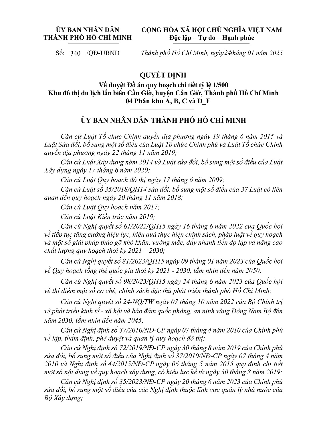 Phê duyệt quy hoạch 1/500 cho toàn bộ dự án Vinhomes Green Paradise