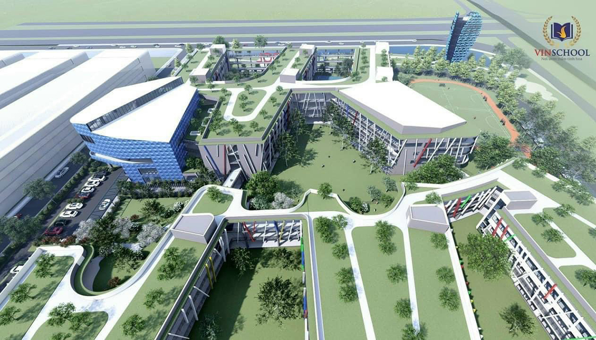 Phối cảnh trường học Vinhomes Green Paradise.